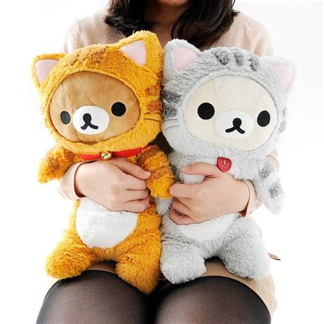 Nonbiri Neko Rilakkuma Huggable Plush Collection | Kawaii plush, Kawaii plushies, Cute stuffed ...