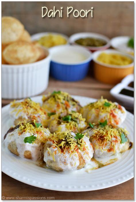 Dahi Puri (Dahi Poori) Recipe | Chaat Recipes - Sharmis Passions