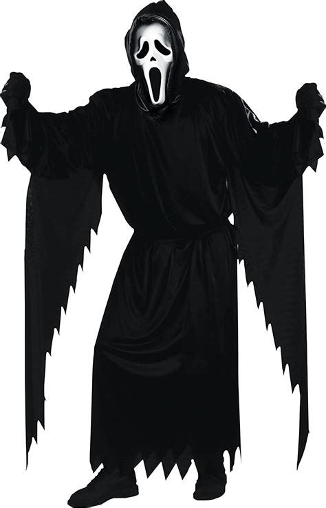 Amazon.com: FunWorld Adult Scream Ghost face Costume, Black, One Size : Clothing, Shoes & Jewelry