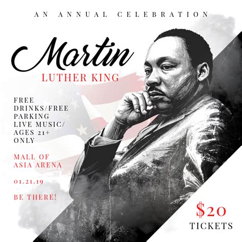 Martin Luther King Day Event Invitation Template | PosterMyWall