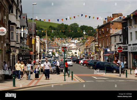 Shops and stores on the High Street Newtown Powys mid wales UK Stock Photo: 7607335 - Alamy