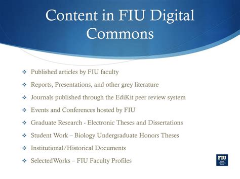 Promoting and Preserving FIU Research and Scholarship - ppt download