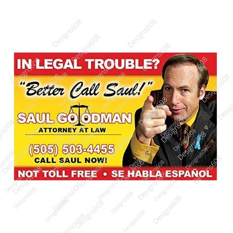 Better Call Saul Breaking Bad Business Card Advertisement - Etsy Ireland