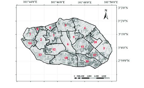 Zoning map of Kajang city. | Download Scientific Diagram