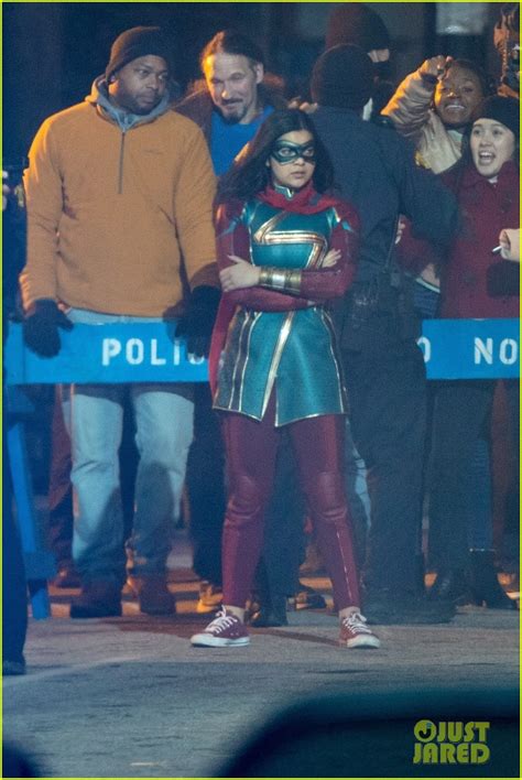 Iman Vellani Spotted in Official 'Ms. Marvel' Costume in New Set Photos!: Photo 4550585 | Photos ...