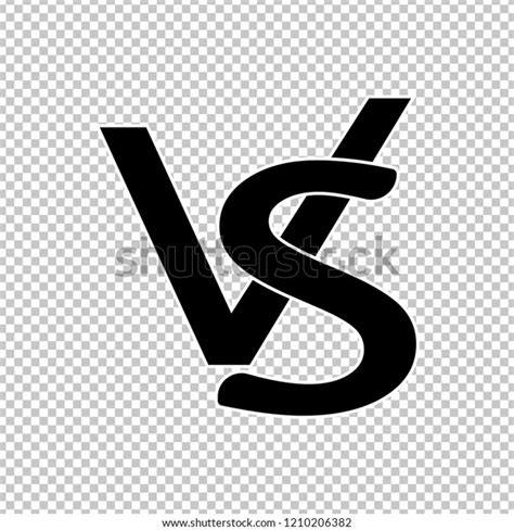 Black Versus Logo Isolated On Transparent Stock Vector (Royalty Free) 1210206382