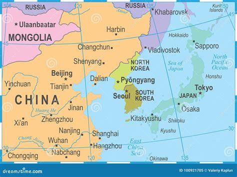 Map Of China And Korea - Maps For You