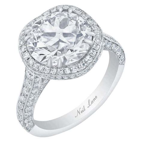 Neil Lane Bridal Collection Round Diamond Halo Ring at 1stDibs | neil ...