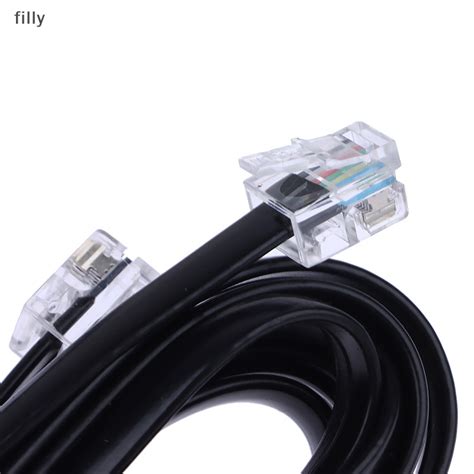 filly RJ12 6P6C 1/2/3/5m Data Cable, Male To Male Modular Data Cord Straight Wiring Pinout ...