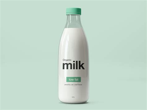 Milk Bottle Mockup (PSD) by Wassim on Dribbble