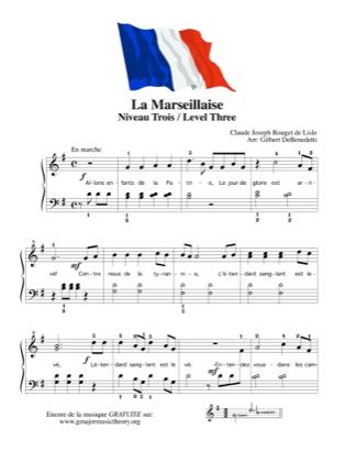 La Marseillaise, French National Anthem - Kids Free Piano Sheet Music PDF