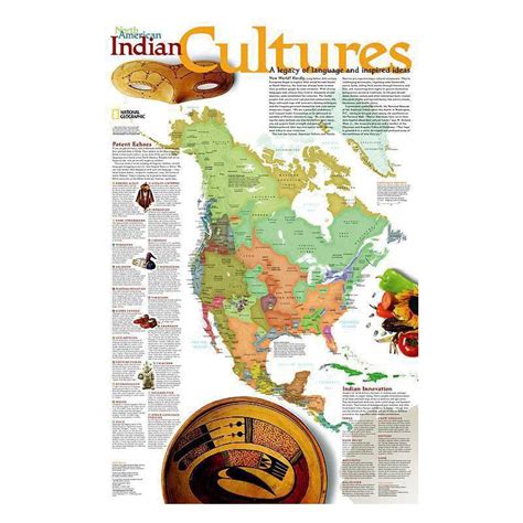 Carte géographique National Geographic Indian Cultures