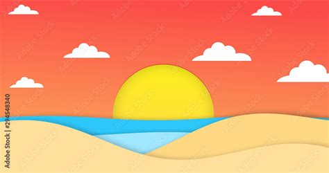 Abstract the sea at dawn clear sky with sun background. Soft gradient ...