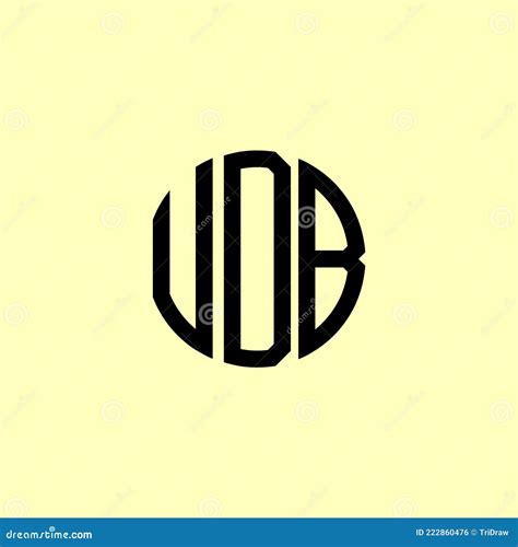 Creative Rounded Initial Letters UDB Logo Stock Vector - Illustration of corporate, graphic ...