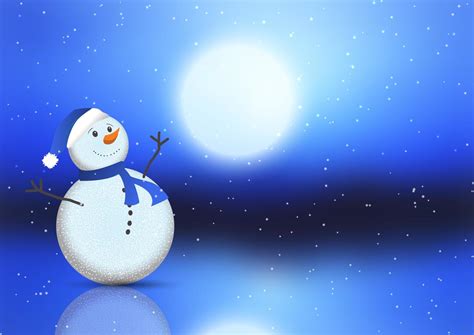 Christmas background with cute snowman 688544 Vector Art at Vecteezy