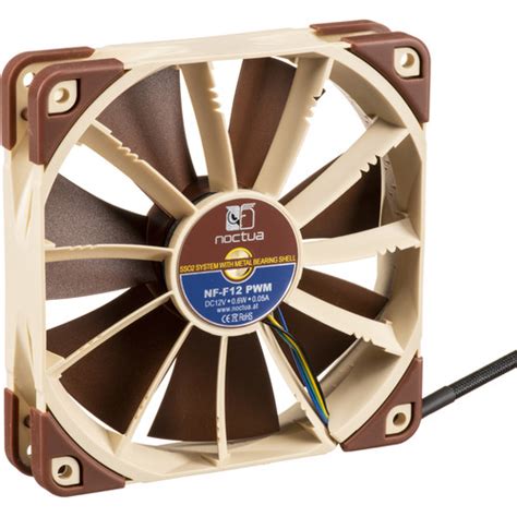 Noctua NF-F12 PWM 120mm Cooling Fan (Brown) 119060 B&H Photo