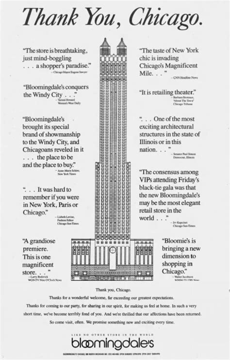 Bloomingdale’s And Macy’s Seek Consolidations And Closures Regarding Their Chicago City Locations