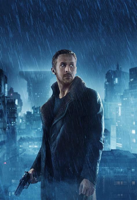 Pictures Blade Runner 2049 Ryan Gosling Pistols Man Rain Movies