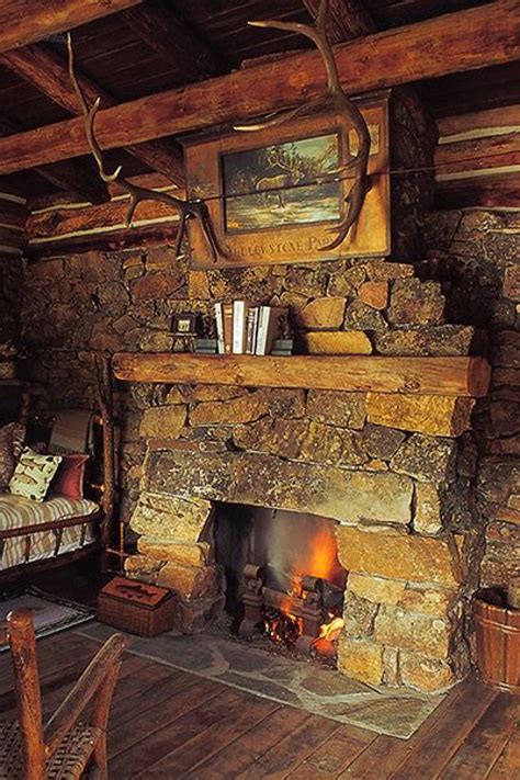 Pin by Plaxedes Katonha on aa home inspiration | Cabin fireplace, Stone fireplace designs, Cabin ...