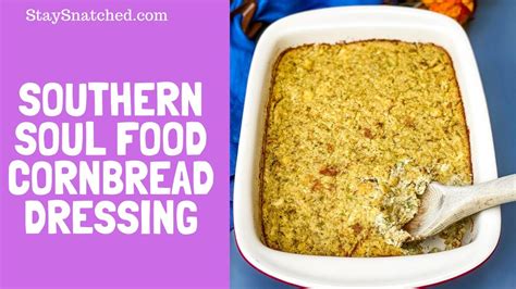 Southern Style Soul Food Cornbread Dressing Recipe with Chicken - YouTube