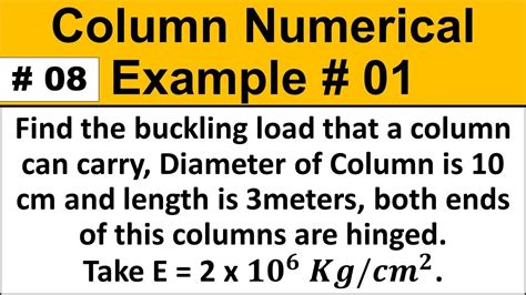 Numerical Example of Buckling Load Calculation of Column by using Euler ...