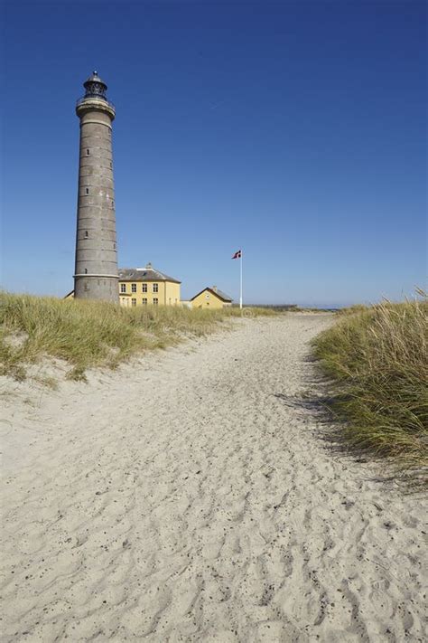 Skagen (Dinamarca) - Farol Grey Tower Imagem de Stock - Imagem de norte, cinzento: 44303545