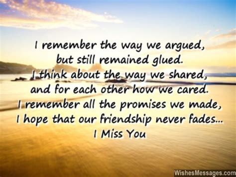 I Miss You Messages for Friends: Missing You Quotes