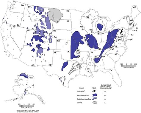 Distribution of coal types (anthracite, bituminous coal, subbituminous... | Download Scientific ...