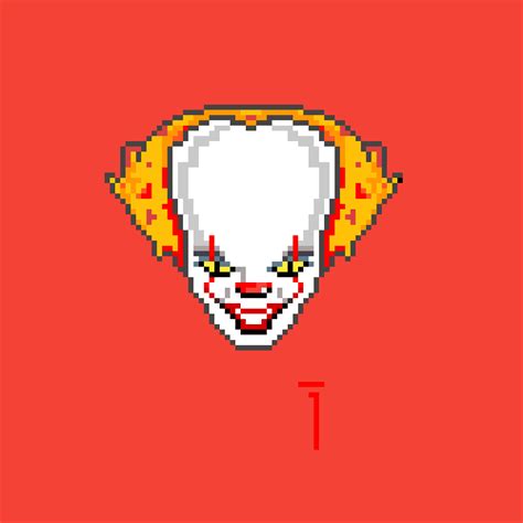 Editing Pennywise Pixel Art - Free online pixel art drawing tool - Pixilart