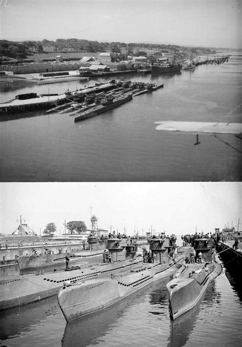 German U-boats Surrender at Lisahally | German submarines, Boat, Submarines