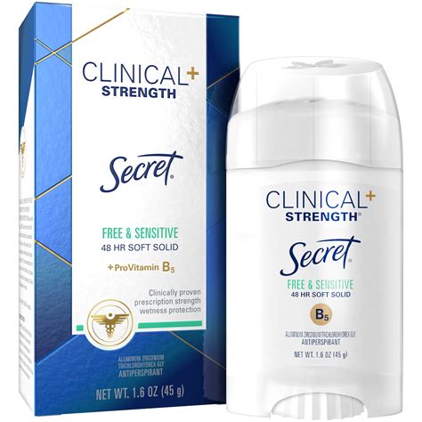 Secret Clinical Strength Soft Solid Antiperspirant And Deodorant, Free ...