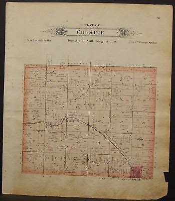 Nebraska Saunders County Map 1907 Double Side Q7#62 | eBay