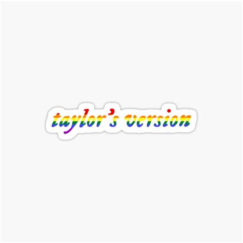 "taylor swift taylor's version pride flag" Sticker for Sale by ...