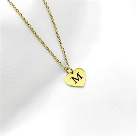 Initial Heart Necklace - Charm Bear