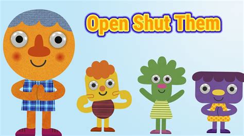 open shut them | open shut them simple songs | open shut them song with action | kids song - YouTube