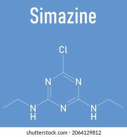 Simazine Herbicide Molecule Skeletal Formula Stock Vector (Royalty Free) 2064129812