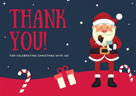 Free Christmas Thank You Cards Templates to customize | Canva