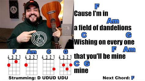 DANDELIONS - Ruth B. (Ukulele Play Along with Chords and Lyrics) - YouTube