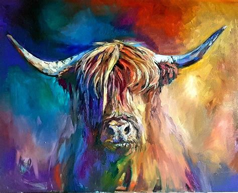 Original Highland Cow oil paintings by Sue Gardner — Sue Gardner Studio | Highland cow painting ...