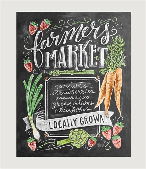 Farmer's Market Sign Chalkboard Sign Spring Farmers