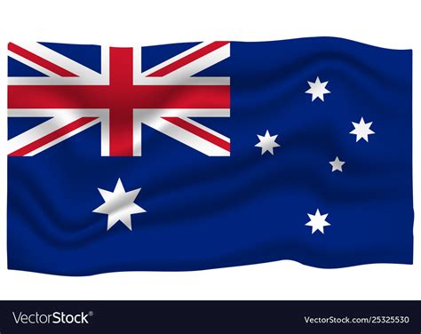 Australia flag icon national flag banner cartoon Vector Image