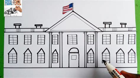 HOW TO DRAW THE WHITE HOUSE ( UNITED STATES OF AMERICA WHITE HOUSE ...