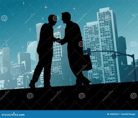 Business Handshake stock vector. Illustration of blue - 4366343