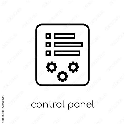 Control panel icon. Trendy modern flat linear vector Control panel icon on white background from ...