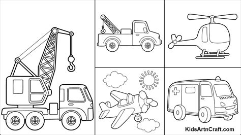 Printable Emergency Vehicles Coloring Pages