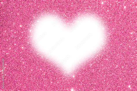 pink glitter texture abstract background with white heart Stock Illustration | Adobe Stock