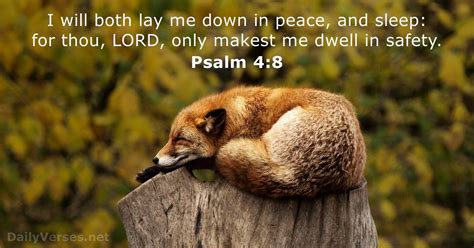 Psalm 4:8 - Bible verse (KJV) - DailyVerses.net