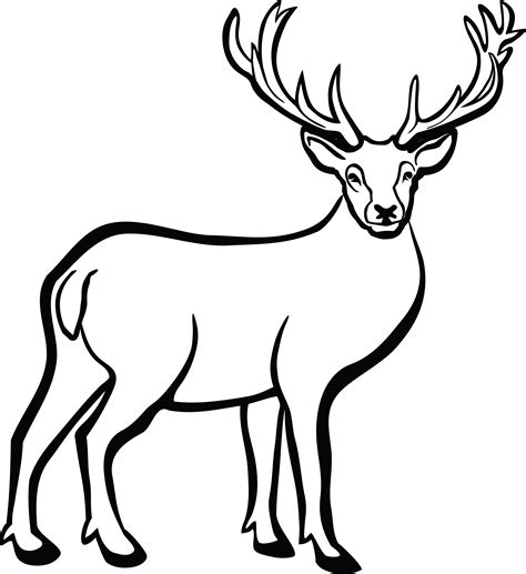 Free Clipart Of A buck deer