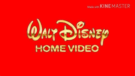 Gold Walt Disney Home Video logo Red Background - YouTube