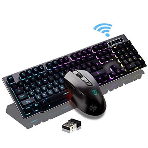 Onlywe Rechargeable Keyboard and Mouse 2.4G Wireless 104 Keys ...